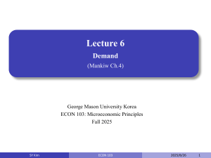 Demand in Microeconomics: Lecture Notes