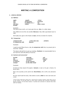 Cohesive Devices for Writing: List & Examples
