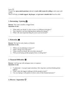 Real Estate Cold Calling Questions: Seller Reasons & Open-Ended Prompts