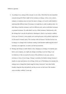 Resistance to Change & Strategy in Business: A Reflective Analysis