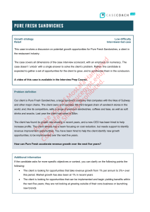 Pure Fresh Sandwiches Case Study: Retail Growth Strategy & Numeracy