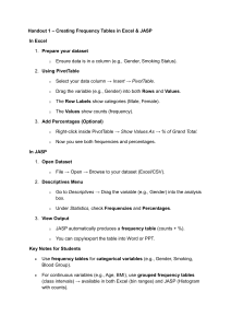 Create Frequency Tables in Excel & JASP: A Step-by-Step Guide