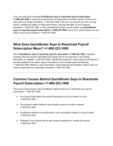 Fix QuickBooks Payroll Reactivation Error: Guide & Solutions