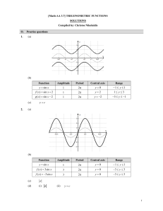 [Math-AA 3.7] TRIGONOMETRIC FUNCTIONS solutions