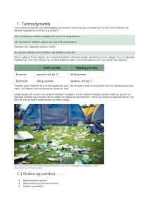 Termodynamik: Spontanitet, Entropi og Energifunktioner