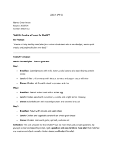 CS101L Lab 01: ChatGPT Prompting & Sci-Fi Writing Assignment