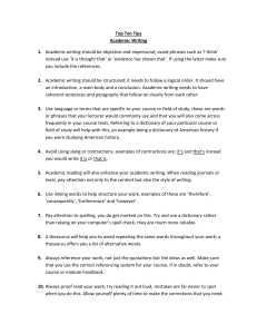 Top 10 Academic Writing Tips for Students