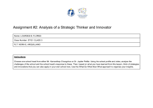 Strategic Thinking in Education Assignment