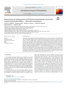 Flexible Baffles for Enhanced Cooling in Horizontal Channels