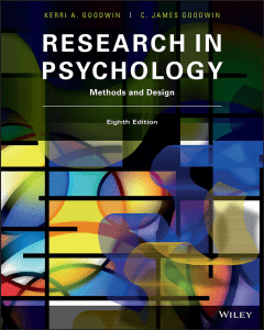 Research in Psychology: Methods & Design - 8th Edition Textbook