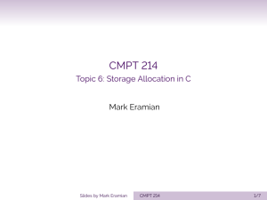 C Storage Allocation: Static, Automatic, Dynamic