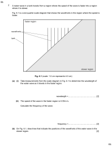 Physics Waves: Wavelength, Frequency, Speed, Refraction Problems