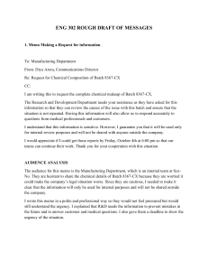 Business Communication Draft: Memos, Emails, Letters
