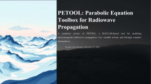 PETOOL: Parabolic Equation Toolbox for Radiowave Propagation Review
