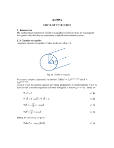 Circular Waveguides: Lesson on TM & TE Modes