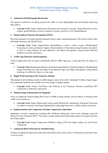 Digital Image Processing (EEE F435) Course Project Topics 2025-26