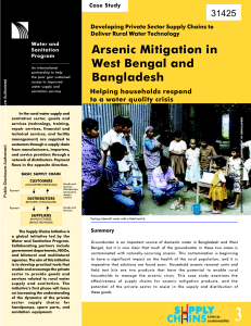 Arsenic Mitigation in West Bengal & Bangladesh: A Case Study