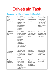 Drivetrain Differentials & Transmissions Comparison