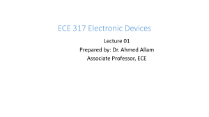 ECE 317 Electronic Devices Lecture 01: Semiconductor Physics & Diodes