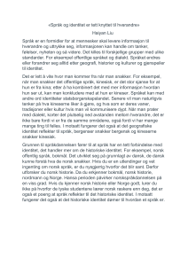 Sprog og identitet: En udforskning