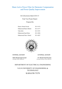 Shunt Active Power Filter Project Report: Harmonic Compensation