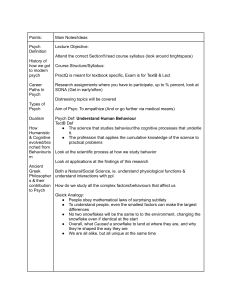 Psychology Lecture Notes: Definitions, History, & Career Paths