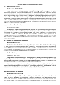 Science & Technology in Nation Building: Economic, Social, Environmental Impact