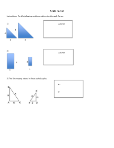 Scale Factor Worksheet: Determine Scale & Missing Values