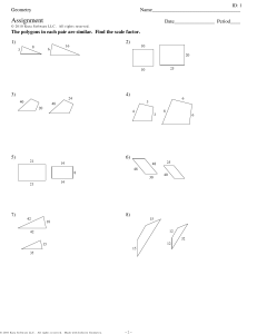 Similar Polygons Scale Factor Worksheet - Geometry