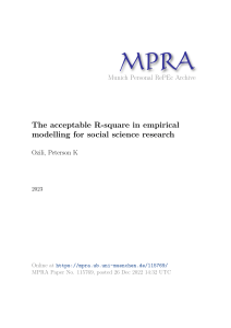 Acceptable R-square in Social Science Empirical Modelling Research