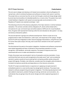 EE 377 Project: AI Voice Assistant "Jack" with Raspberry Pi Summary