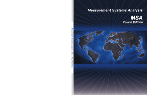 Measurement Systems Analysis (MSA) Fourth Edition Reference Manual