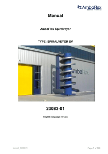 AmbaFlex Spiralveyor SV Manual: Operation, Maintenance & Installation
