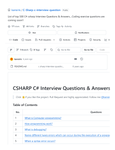 Top 500 C# CSharp Interview Questions & Answers Guide