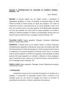An&aacute;lise da Paisagem Urbana em Maring&aacute;: Alfabetiza&ccedil;&atilde;o Geogr&aacute;fica