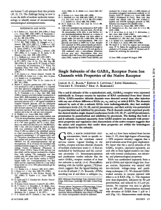 GABAA Receptor Subunits Form Ion Channels with Native Properties