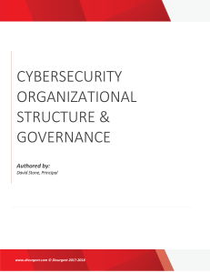 Cybersecurity Organizational Structure & Governance