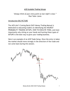 ACB Scalable Trading Setups: EA$Y Money Trading Manual