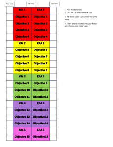 KRA & Objectives Folder Template