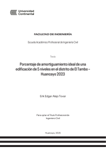 Porcentaje de amortiguamiento ideal para edificaci&oacute;n de 5 niveles en El Tambo