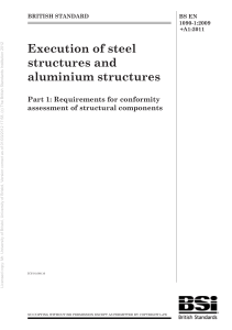 BS EN 1090-1:2009+A1:2011 - Steel & Aluminium Structures Conformity