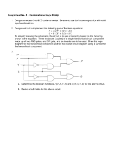 Combinational Logic Design Assignment: Code Converters & Boolean Circuits