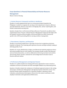 Nursing HR & Financial Stewardship Essay Questions