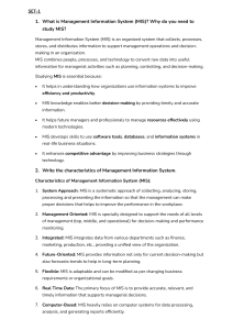 Management Information System (MIS) Study Guide: Concepts & Roles