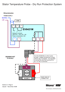 EV6421M Wiring Instructions: Stator Temperature Probe