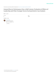 GE Performance: Leadership, Strategy & Quantitative Case Analysis