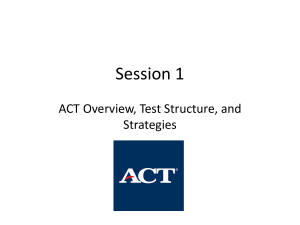 ACT English & Reading: Overview, Structure, Strategies