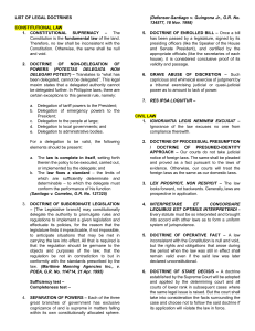 Legal Doctrines: Constitutional, Civil, & Criminal Law