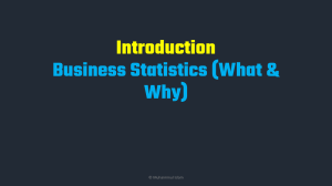 Introduction to Business Statistics: Definition, Functions & Limitations