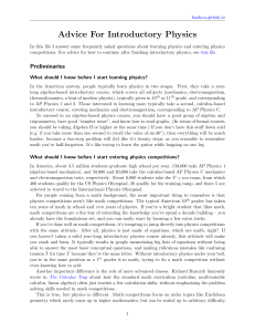 Advice For Introductory Physics & Competitions | knzhou.github.io